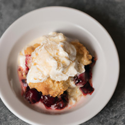 Dessert: United States – Cherry Cobbler with Vanilla Biscuit Topping recipe