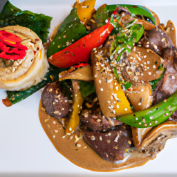 Entrée: Thailand – สเต็กฟิเลต์มิญองผัดไทย ▶ Steak Filet Mignon Phat Thai (Thai-Style Stir-Fried Beef Tenderloin) recipe