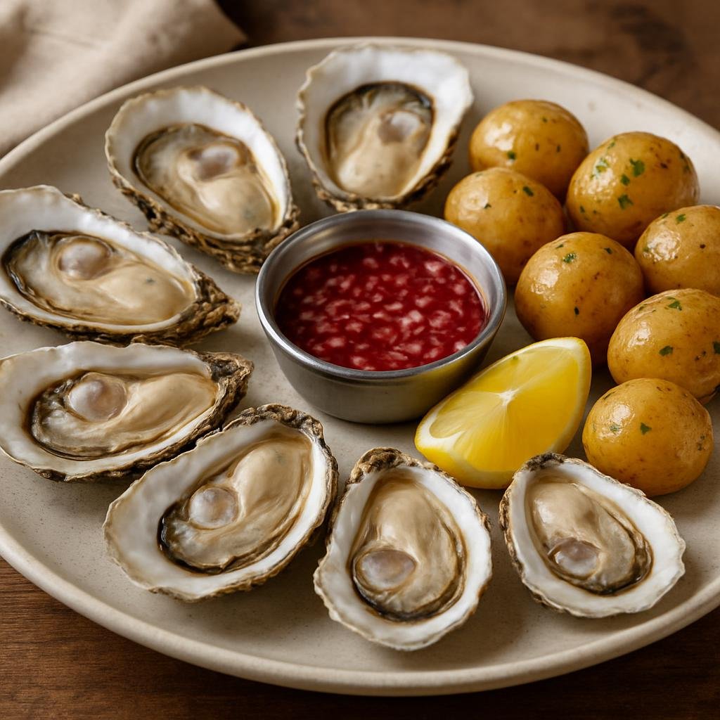 Entree: Canada – Prince Edward Island, Atlantic Canada – Malpeque Oyster Platter recipe
