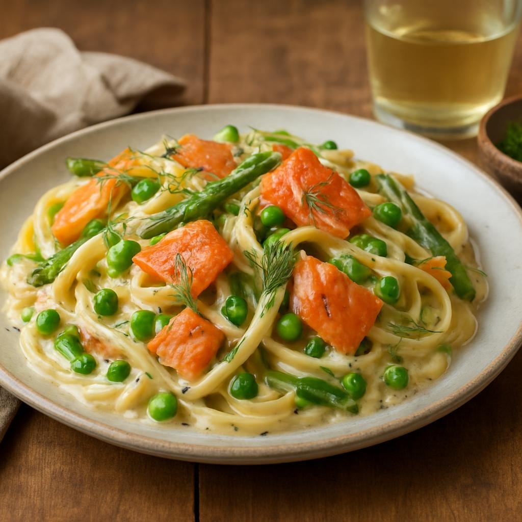 Entree: United States – Pacific Northwest (Washington) – Smoked Salmon Pasta recipe