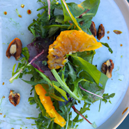 Salad: United States – Bright Arugula-Orange Salad with Hazelnut Crunch recipe