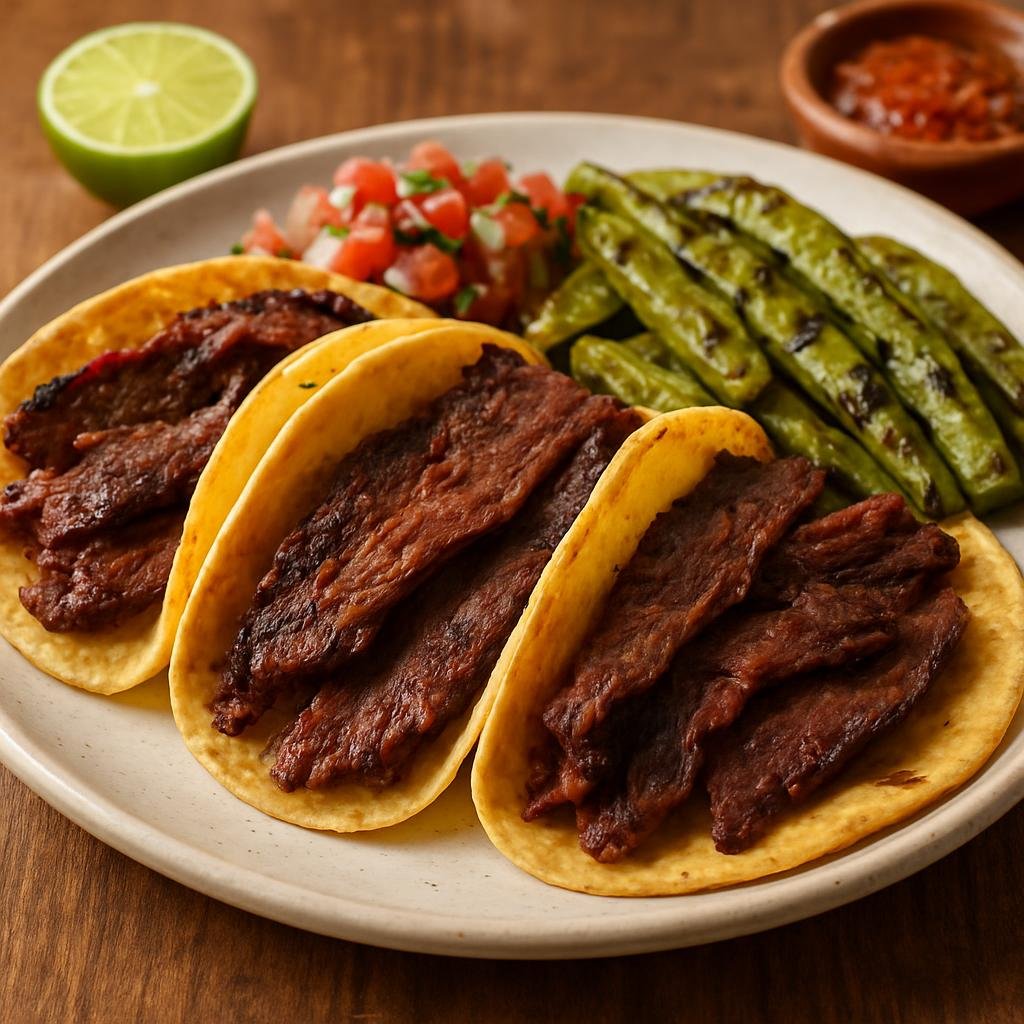 Entree: Mexico – Hidalgo, Central Mexico – Tacos de Cecina (Salted-dried beef tacos) recipe