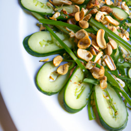 Side Dish: United States – Lemongrass-Lime Cucumber Ribbon Salad with Toasted Peanuts recipe