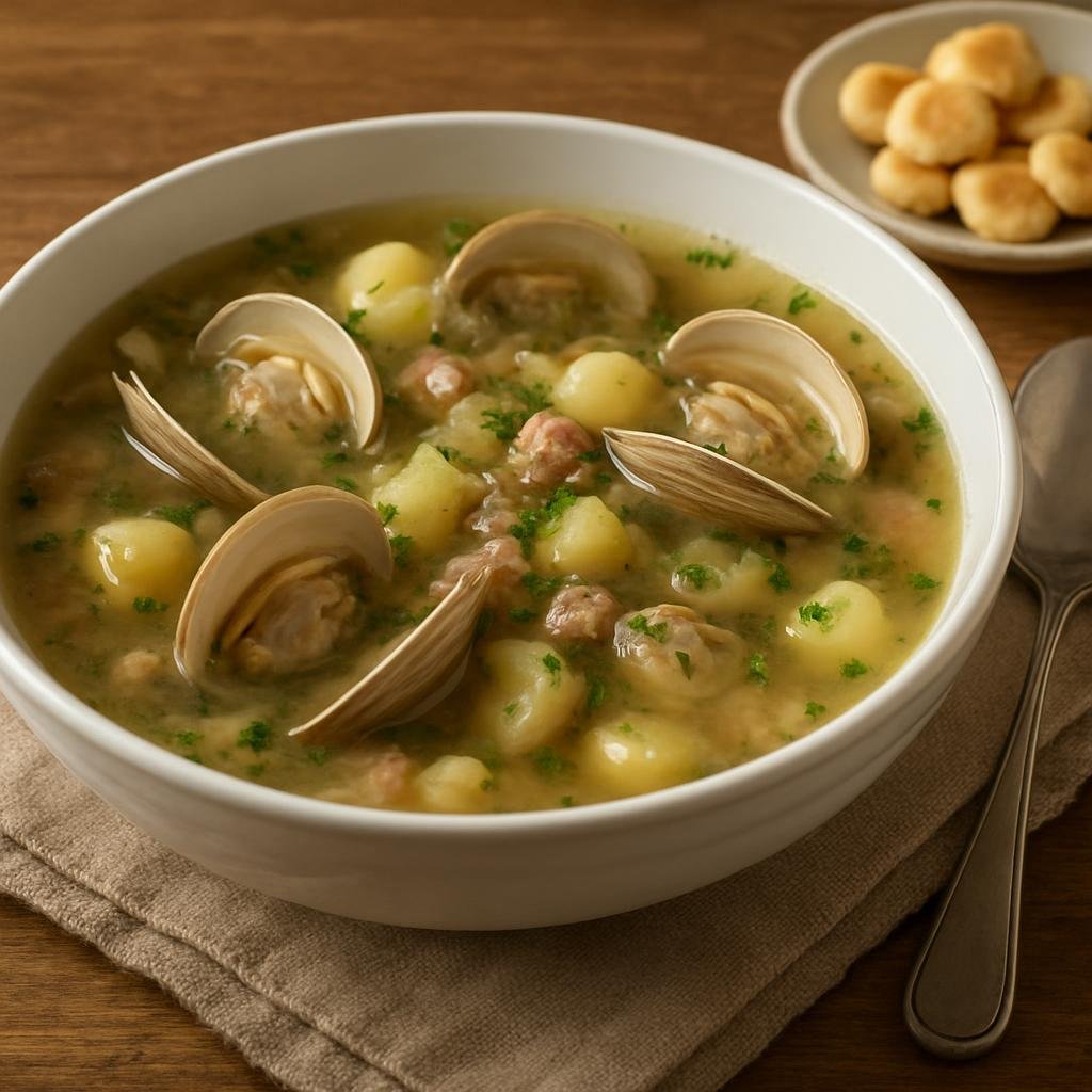 Entree: United States – Rhode Island (New England) – Rhode Island Clam Chowder recipe