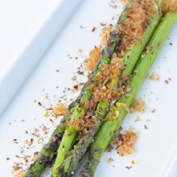Side Dish: United States – Charred Asparagus with Lemon-Garlic Gremolata Crumbs recipe