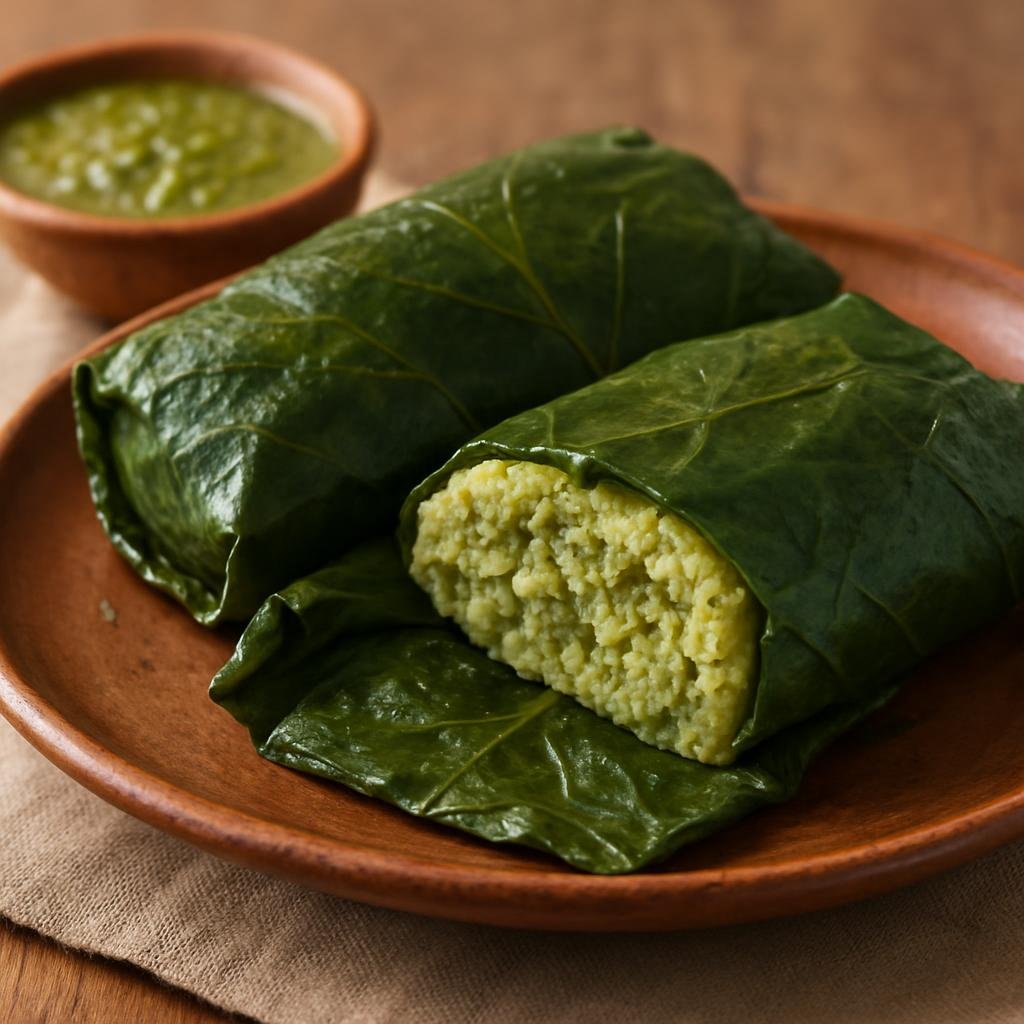 Appetizer: Mexico – Yucatan Peninsula Mexico – Dzotobichay (Chaya Leaf Tamales) recipe