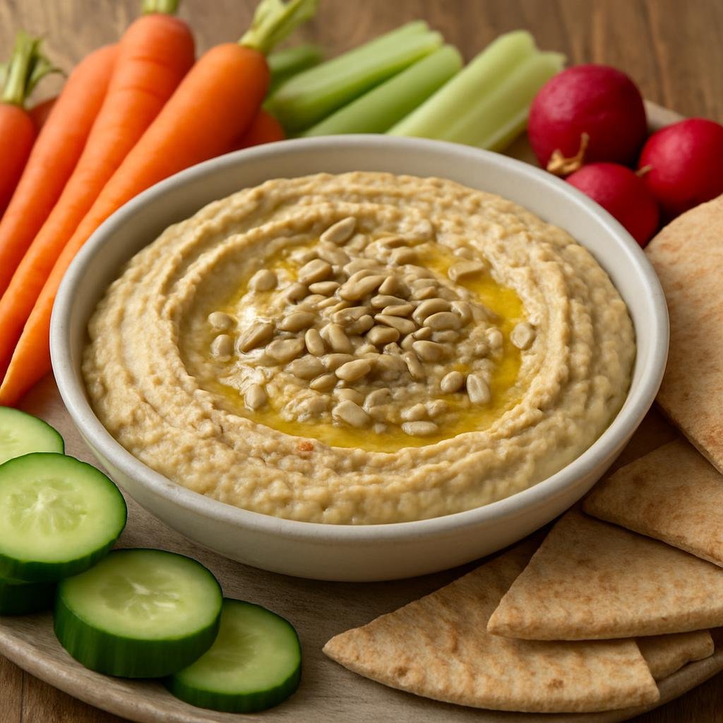 Appetizer: United States – Kansas | Great Plains United States – Sunflower Seed Hummus recipe