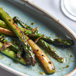 Charred Asparagus with Caper-Almond Gremolata recipe