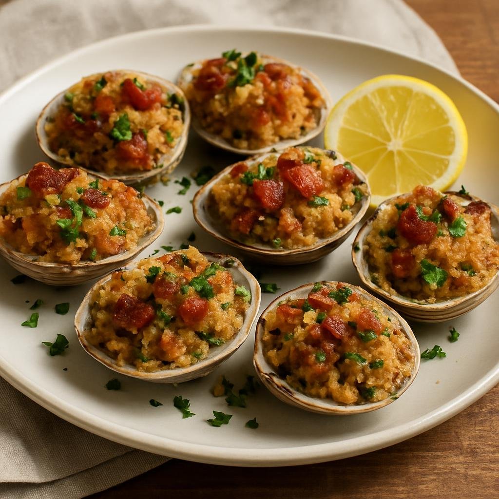 Appetizer: United States – New York (Mid-Atlantic United States) – Stuffed Clams recipe