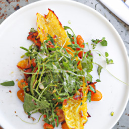 Salad: United States – Charred Corn, Tomato & Arugula Salad with Citrus-Creole Vinaigrette recipe