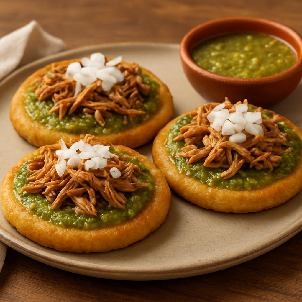 Appetizer: Mexico – Puebla – Chalupas Poblanas (Poblano Chalupas) recipe