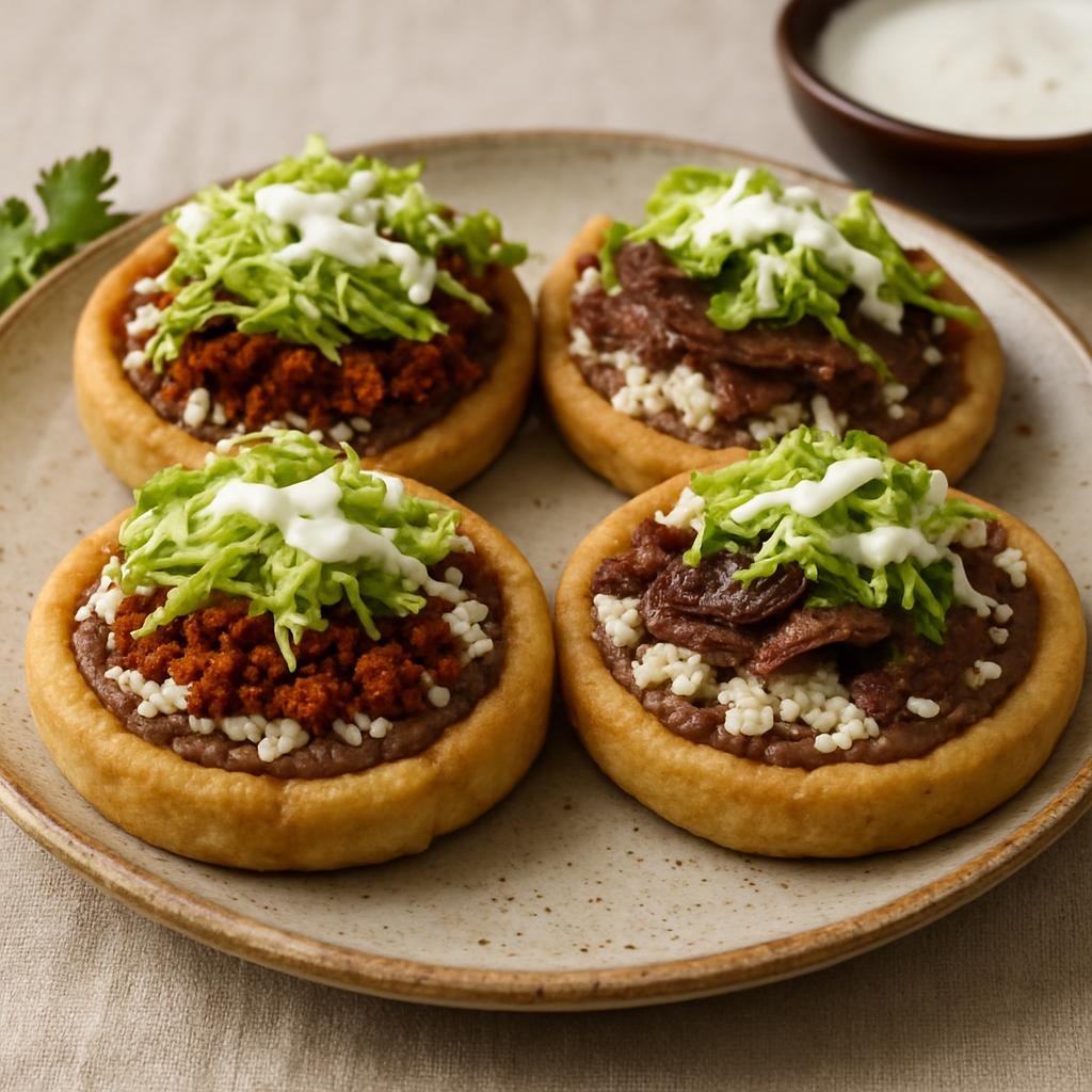 Appetizer: Mexico – Hidalgo – Sopes Hidalguenses (Hidalgo-style Sopes) recipe