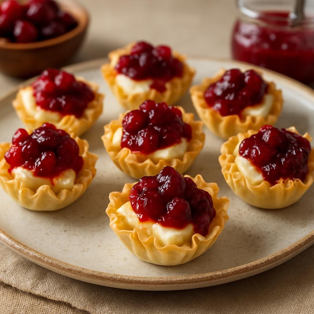 Appetizer: United States – New England (Massachusetts) – Cranberry Brie Bites recipe