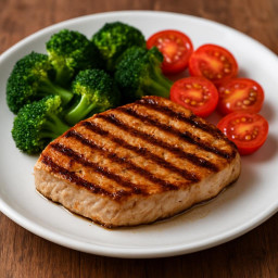 Entree: Italy – Tonno alla Griglia con Broccoli e Pomodori (Grilled tuna with broccoli and tomatoes) recipe