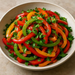 Side Dish: Mexico – Fresh Sliced Pepper Salad with Parsley recipe