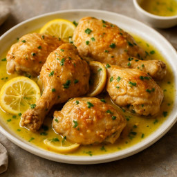 Entree: Greece – Κοτόπουλο λεμονάτο ➤ Kotópoulo lemonáto (Greek lemon chicken) recipe