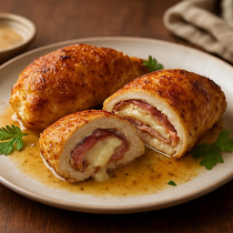 Entree: Italy – Lombardy – Pollo Ripieno alla Lombarda (Prosciutto e Fontina) (Lombardy-style stuffed chicken with prosciutto and fontina) recipe