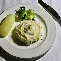 Celery Root and Potato Mash with Horseradish and Chives recipe
