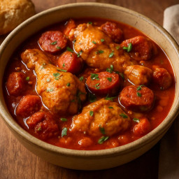 Entree: Spain – Estofado de Pollo y Chorizo (Chicken and chorizo stew) recipe