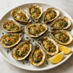 Appetizer: United States – Grilled Oysters with Garlic Herb Butter