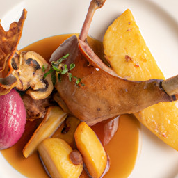 Entrée: France – Canard Confit Avec Pommes Sarladaises (Duck Confit with Sarladaise Potatoes) recipe