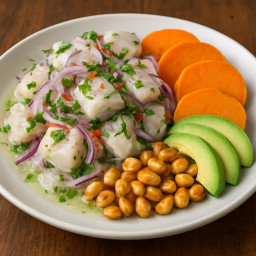 Entree: Peru – Lima – Ceviche de fletán (Halibut ceviche) recipe