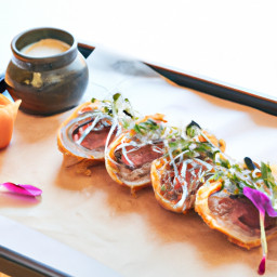 Appetizer: China – 北京烤鸭小卷 ▶ Beijing Kaoya Xiao Juan (Crispy Roast Duck Pancakes) recipe