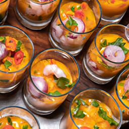 Appetizer: Chile – Ceviche En Vasitos (Mini Citrus-Marinated Seafood Shooters) recipe