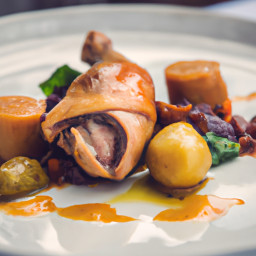 Entrée: United Kingdom – Roast Pheasant with Root Vegetables recipe