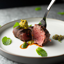 Entrée: United States – Grilled Bison Steak with Chimichurri Sauce recipe