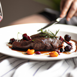 Entrée: United States – Bison Steak with Red Wine Reduction recipe