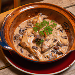 Entrée: United Kingdom – Pheasant Casserole with Wild Mushrooms recipe