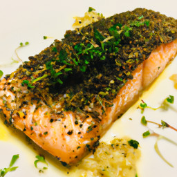 Entrée: United States – Herb-Crusted Salmon recipe