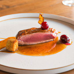 Entrée: United States – Roasted Duck with Berry Compote recipe