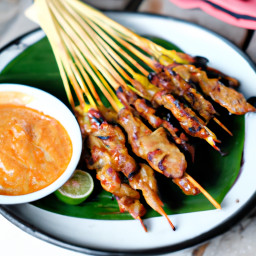 Appetizer: Indonesia – Sate Ayam (Indonesian Chicken Satay with Peanut Sauce) recipe