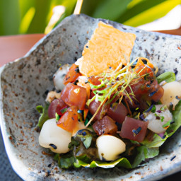 Appetizer: United States – Ahi Poke (Hawaiian marinated raw tuna salad) recipe