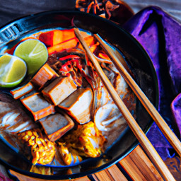 Entrée: Malaysia – Laksa (Spicy Coconut Noodle Soup) recipe
