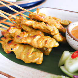 Appetizer: Thailand – สะเต๊ะไก่ ▶ Satay Gai (Thai Chicken Satay) recipe