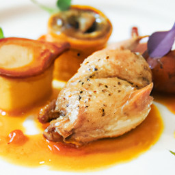 Entrée: France – Caille En Croûte Avec Compote D'abricot (Quail in Pastry with Apricot Compote) recipe