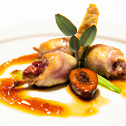 Entrée: United Kingdom – Stuffed Quail with Apricots, Bacon and Sage recipe