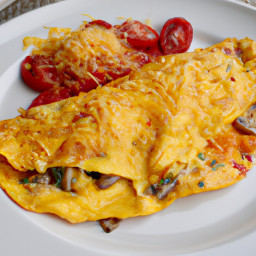 Breakfast: United States – Cheddar Omelette with Tomato and Mushrooms recipe