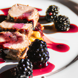 Entrée: United States – Blackberry Glazed Pork Tenderloin recipe