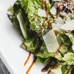 Salad: United States – Romaine and Parmesan Salad with Balsamic Glaze recipe