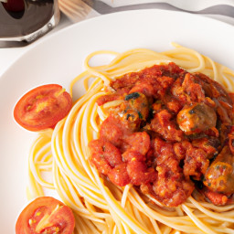 Entrée: Italy – Spaghetti Con Salsiccia, Pomodorini E Vino Bianco (Spaghetti with Sausage, Cherry Tomatoes and White Wine) recipe