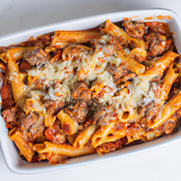 Entrée: Italy – Spaghetti Al Forno Con Salsiccia (Baked Spaghetti with Sausage) recipe