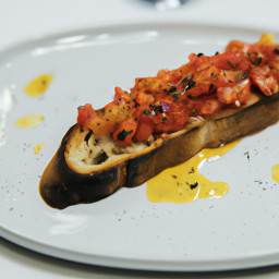 Appetizer: Italy – Bruschetta Al Pomodoro (Toasted Bread with Tomato) recipe