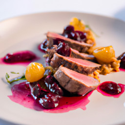 Entrée: France – Canard Aux Cerises (Duck Breast with Cherry Sauce) recipe