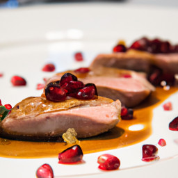 Entrée: France – Canard Au Réduction De Grenade (Duck Breast with Pomegranate Reduction) recipe