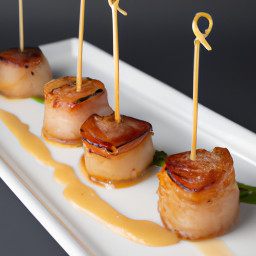 Appetizer: United States – Scallop and Bacon Skewers recipe