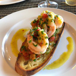 Appetizer: United States – Shrimp Scampi Bruschetta recipe